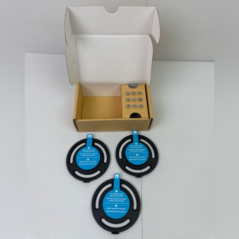 Genuine Google Nest Camera Wall Plates Lot Of 3 With Screws For Nest Indoor New